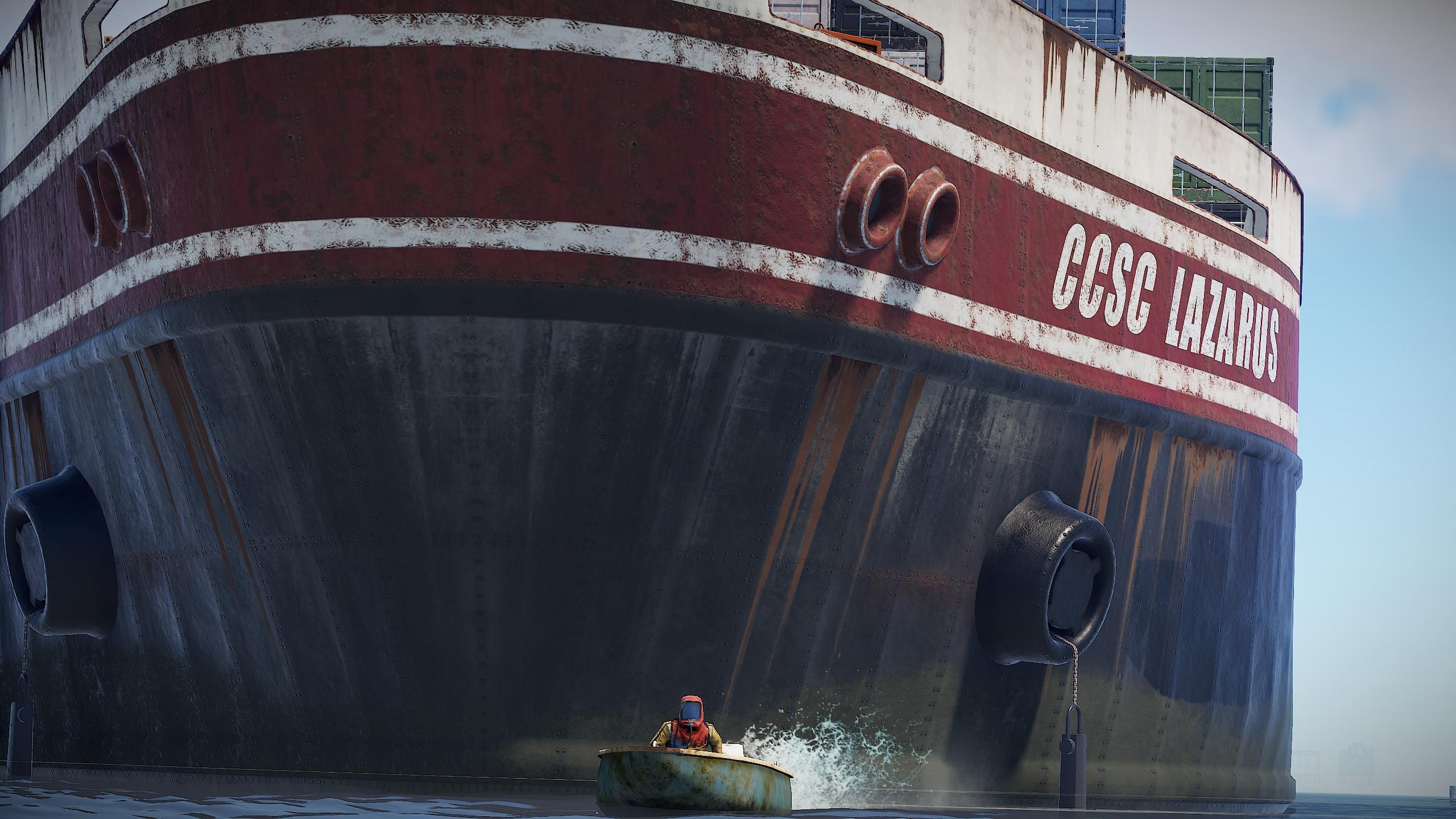 Rust has added a giant radioactive boat so that you can squabble over