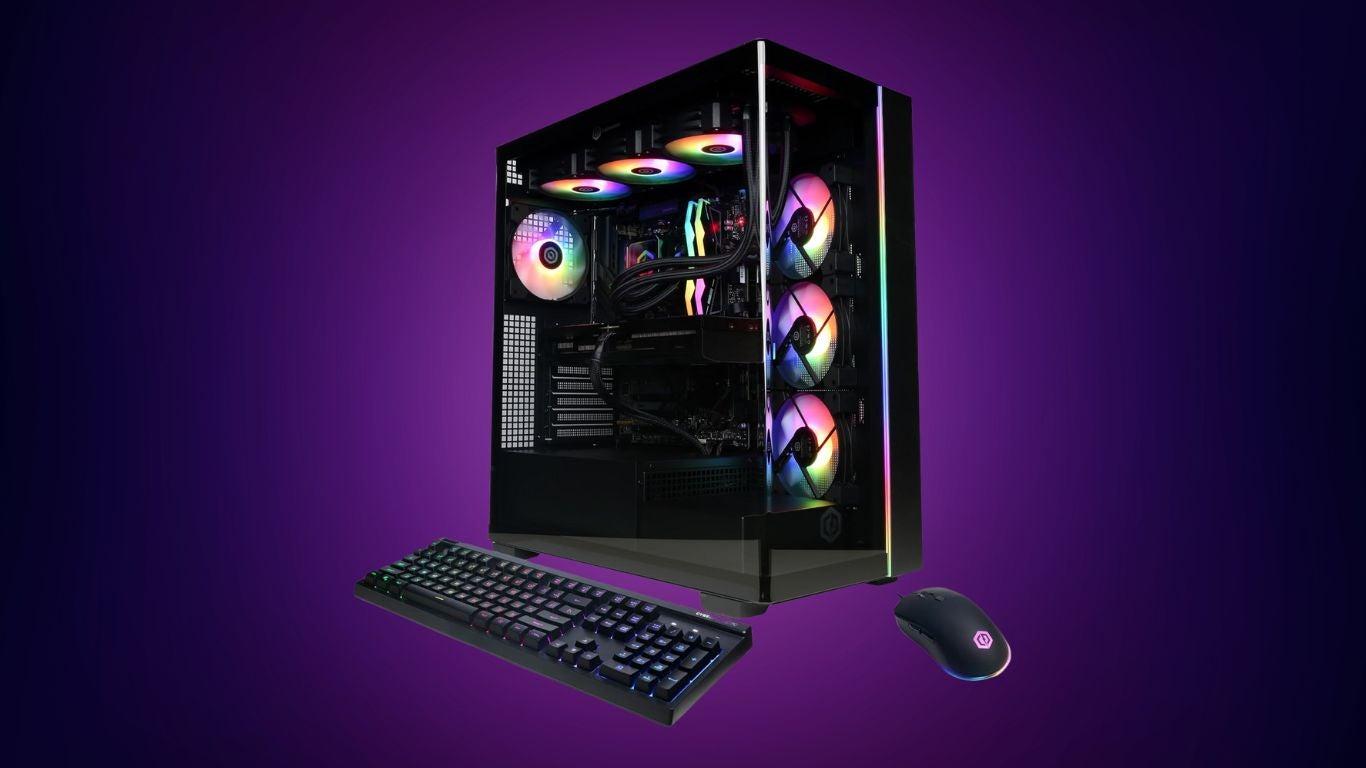 CyberPowerPC Gamer Supreme RTX 5070 Ti prebuilt PC on a purple gradient background