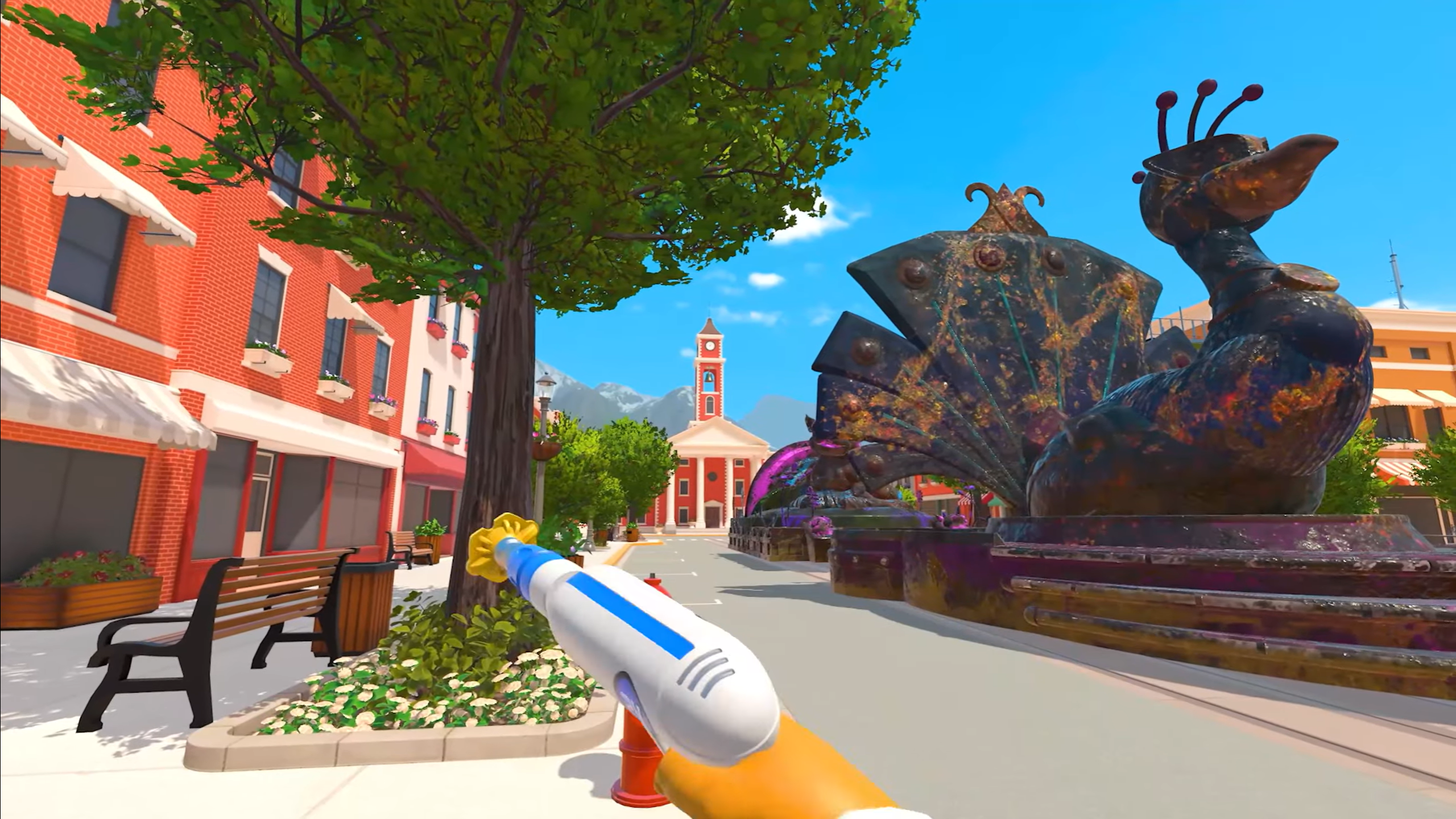 A sunny, filthy day in PowerWash Simulator 2.