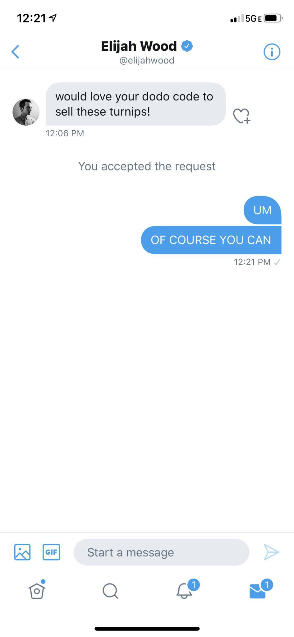 Элайджа Вуд зашел в гости к случайной девушке в Animal Crossing, чтобы продать репу