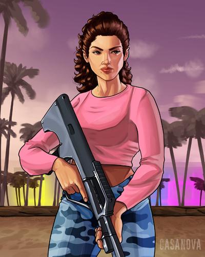 Fan art: Lucia from GTA 6 plums