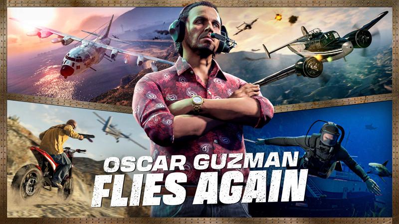 Scenes from the mission series 'Oscar Guzman Flies Again'.