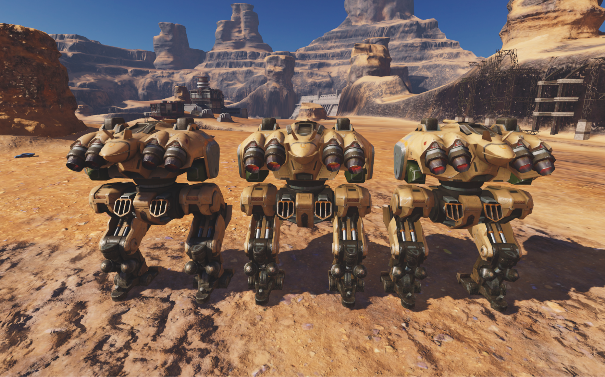 HD, LD и ULD-вариант робота Griffin. Можно заметить различия в детализации и прорисовке теней