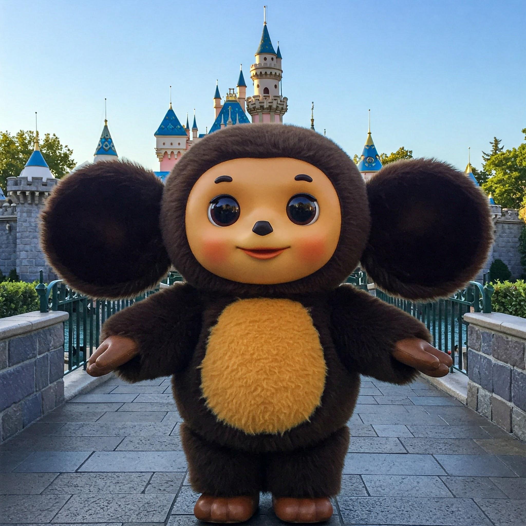 Все желающие фотаются с Чебурашкой в Парижском Диснейленде Все желающие фотаются с Чебурашкой в Парижском Диснейленде