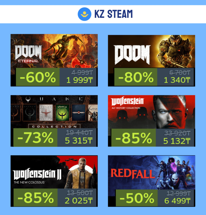Скидки на выходных в KZ и РФ в Steam + промокод на пополнение