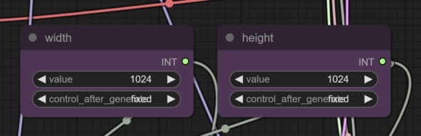 Ноды для выставления ширины и высоты