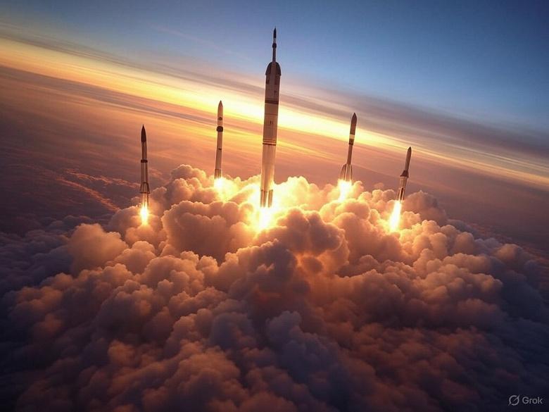 Небывалое событие в истории космонавтики: впервые за 12,5 часов запущено пять ракет